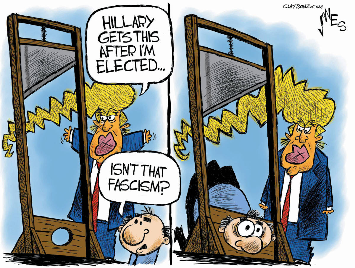 donald trump hillary clinton debate political cartoon