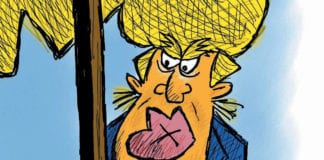 CARTOON: “Trump Gets A Head” donald trump hillary clinton debate political cartoon