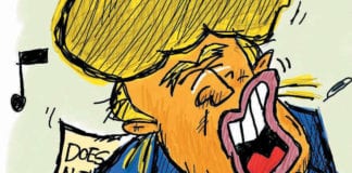 CARTOON: “Trump Man” donald trump taxes political cartoon