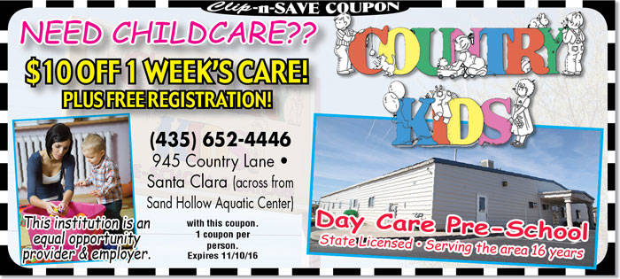 Preschool St. George Country Kids daycare coupon