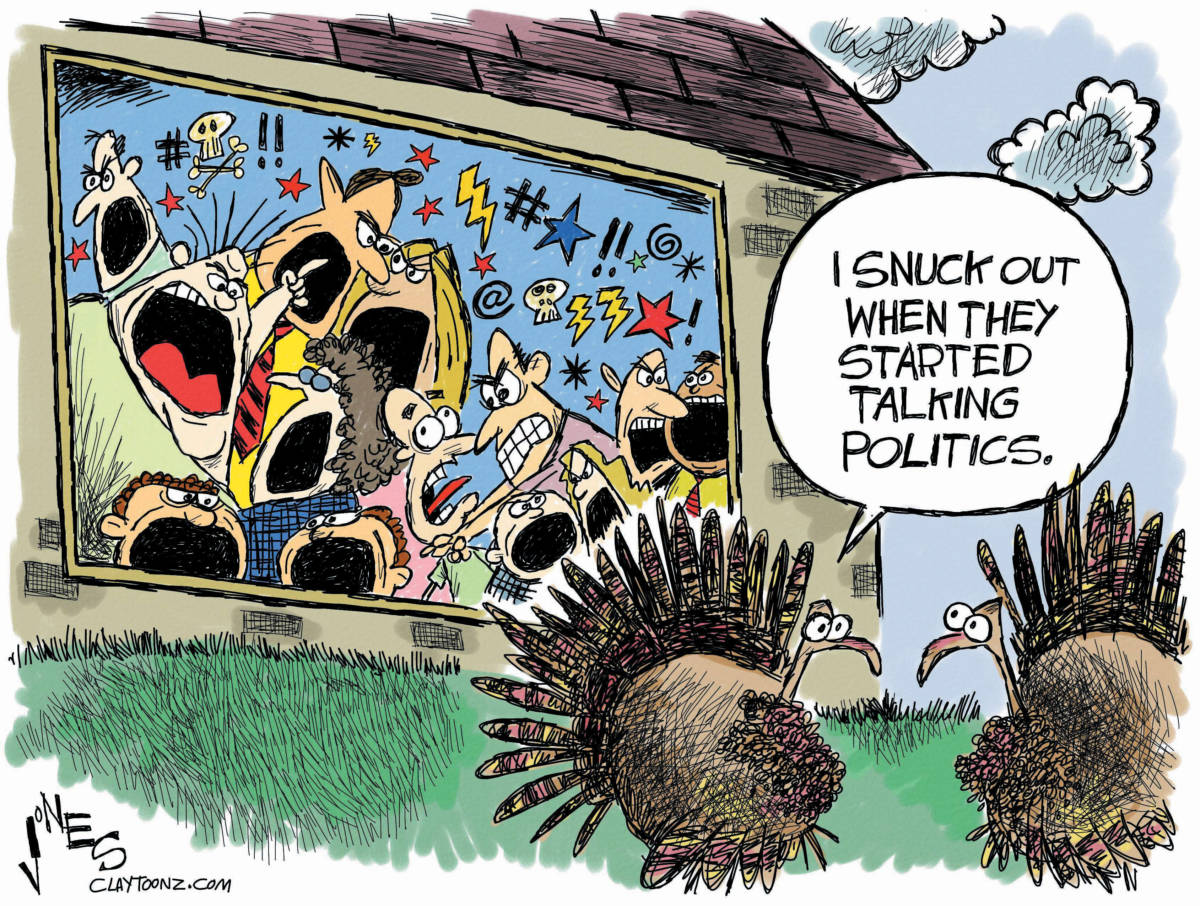 Thanksiving political cartoon