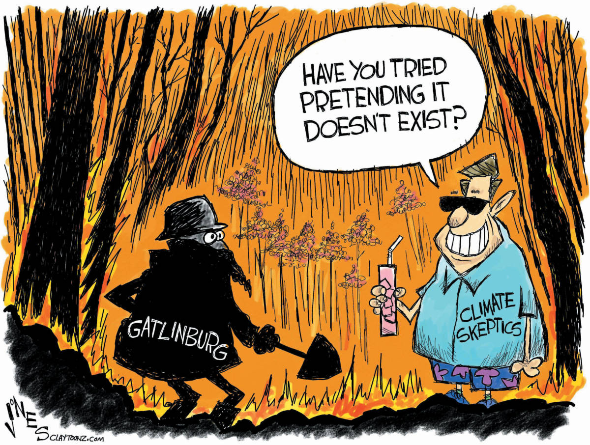 gatlinburg wildfires political cartoon
