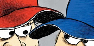 CARTOON: “We’re Still Here” political cartoon Bill Maher we're still here hats