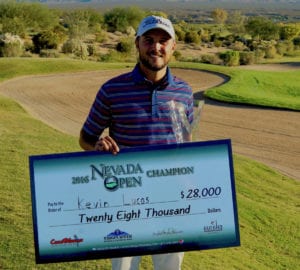 Kevin Lucas wins the 2016 Nevada Open, presented by Mesquite Gaming on Thursday, Nov. 10 at the CasaBlanca Golf Club in Mesquite, Nevada. 