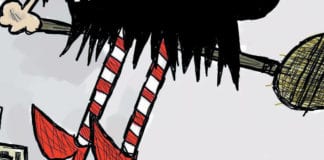 CARTOON: “Falling On Netty And His Little Broom Too” CARTOON: "Falling On Netty And His Little Broom Too"