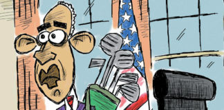 CARTOON: “Obama’s Exit” CARTOON: "Obama's Exit"