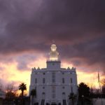 St. George LDS Temple at Sunset on 2-27-17