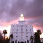 St. George LDS Temple at Sunset on 2-27-17