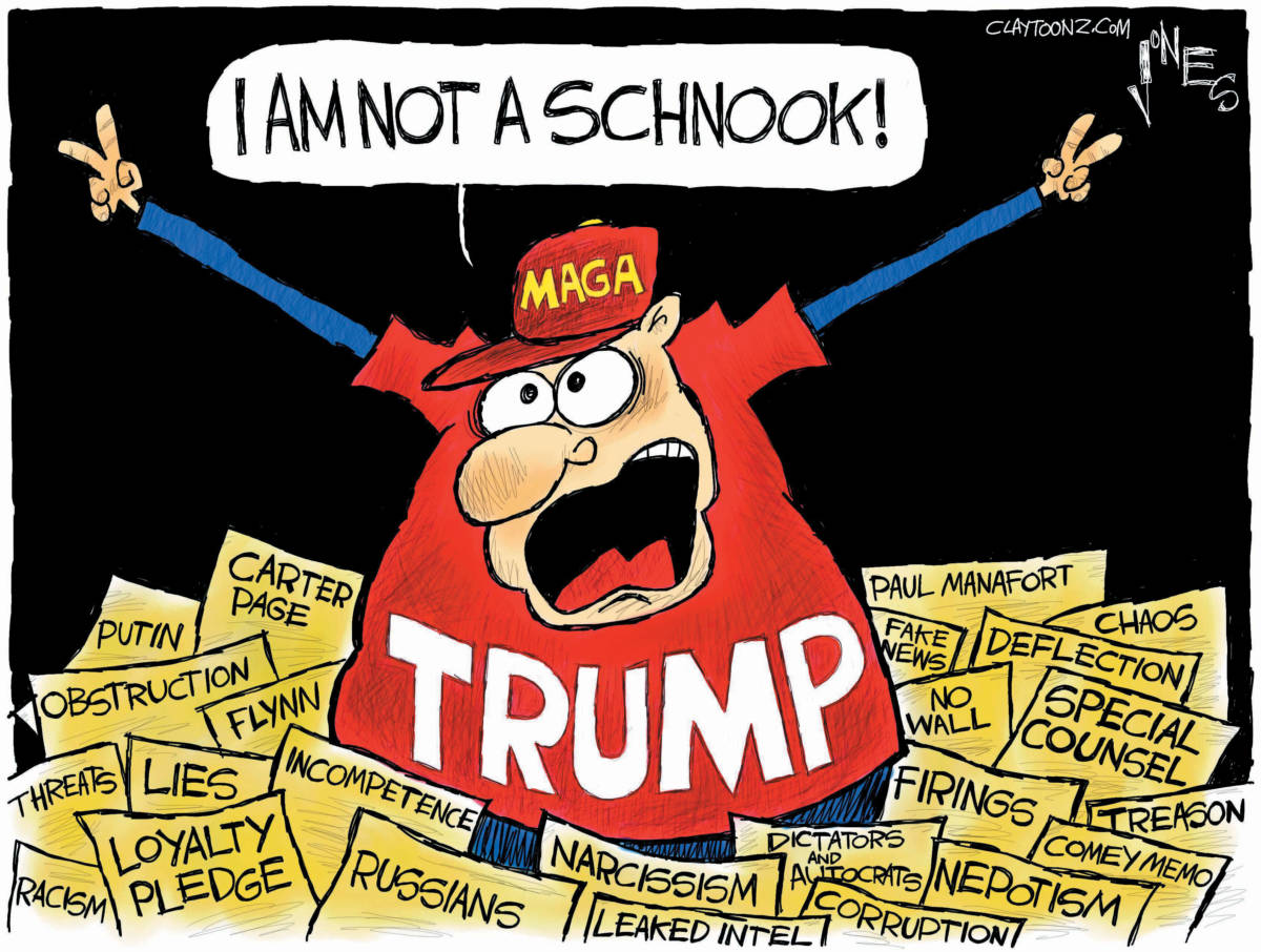 CARTOON: "Schnooked By A Crook"
