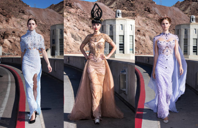 Designer Jessica Minh Anh holds fashion show atop Hoover Dam