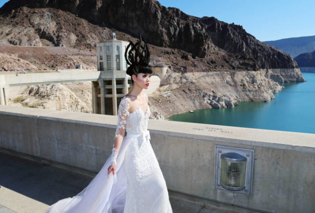 Designer Jessica Minh Anh holds fashion show atop Hoover Dam