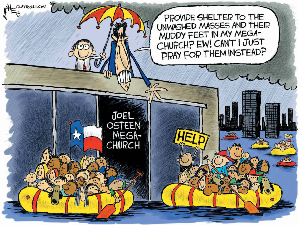 CARTOON: "Get Me To the Megachurch On Time"