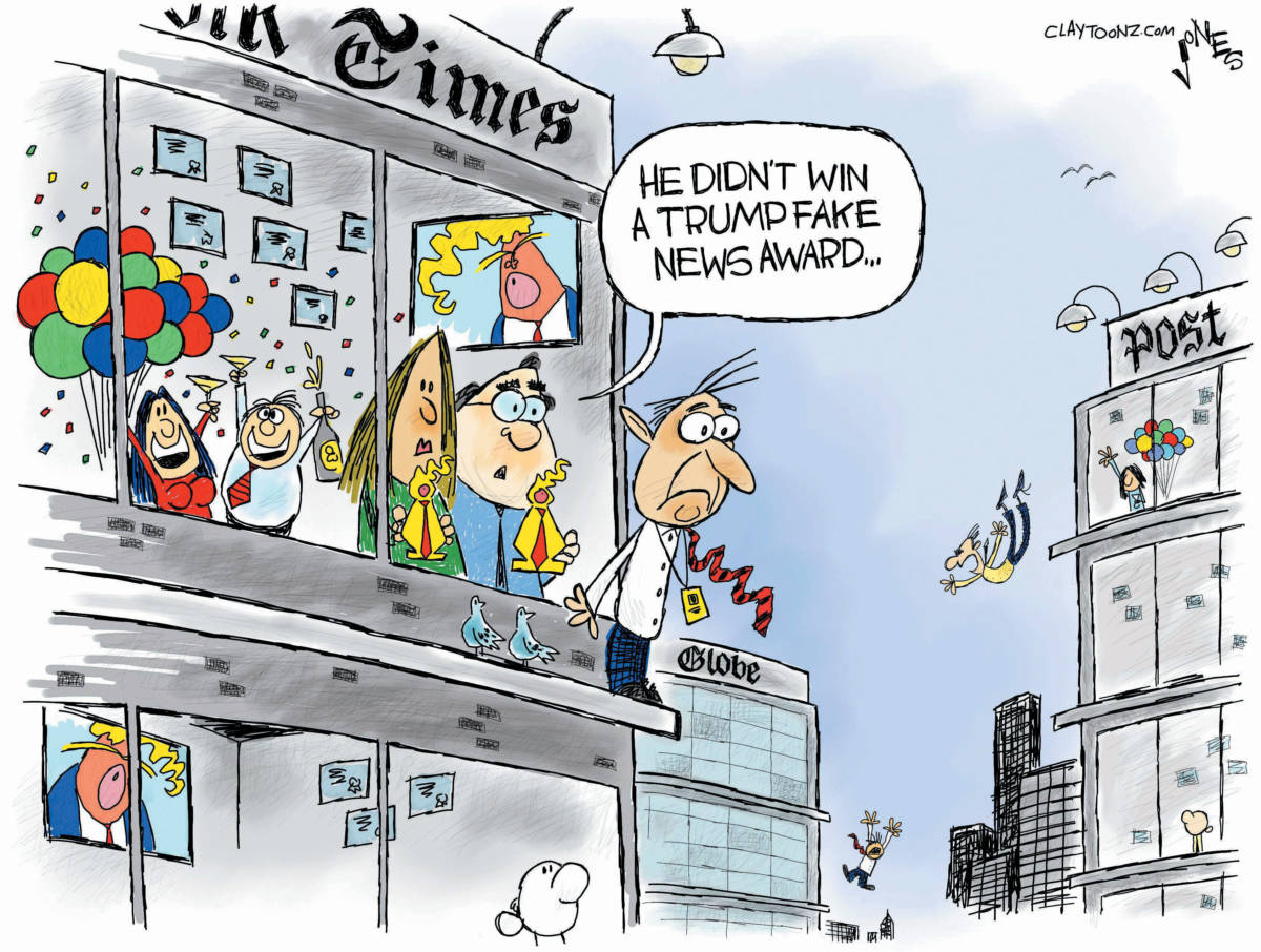 Cartoon: "Fake News Awards"