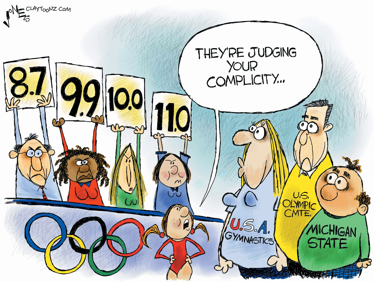Cartoon: "Complicit Olympics"