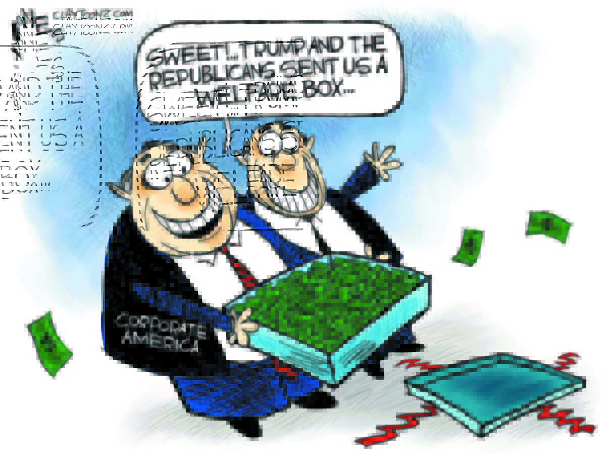 Cartoon: "Big Box O’ Welfare"
