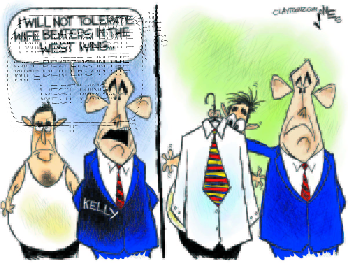 Cartoon: "West Wing Beaters"