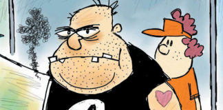 Cartoon: “A Blart On The Background” Cartoon: "A Blart On The Background"