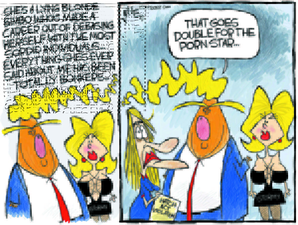 Cartoon: "Trump Tramps"