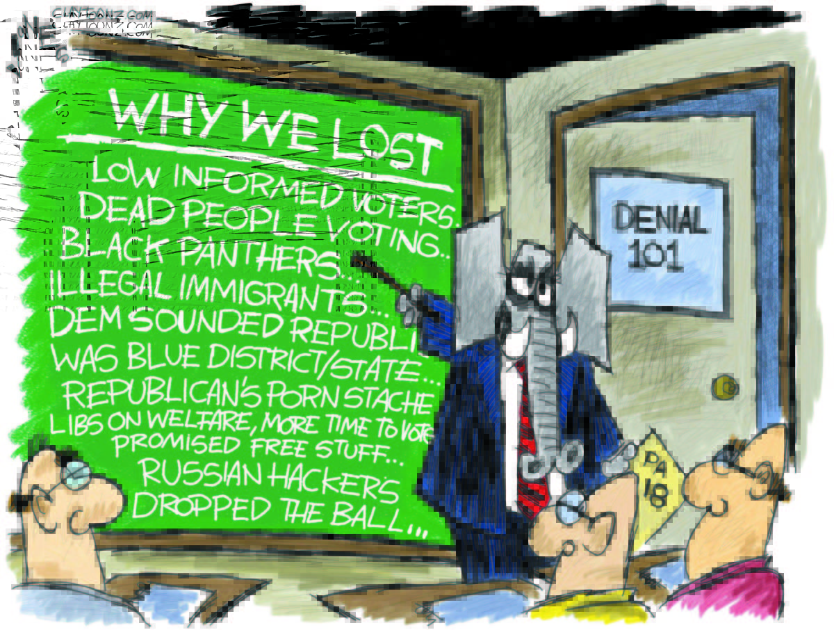 Cartoon: "Denial 101"