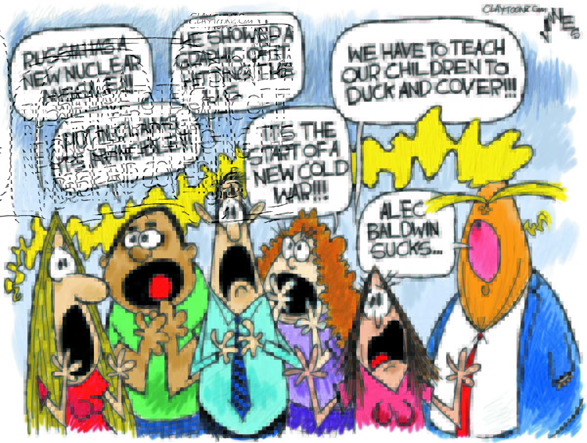 Cartoon: "Nukes And Baldwins"