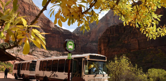 Just in time for the resumption of service from Zion National Park’s shuttle buses March 10, spring break begins for many colleges and universities.