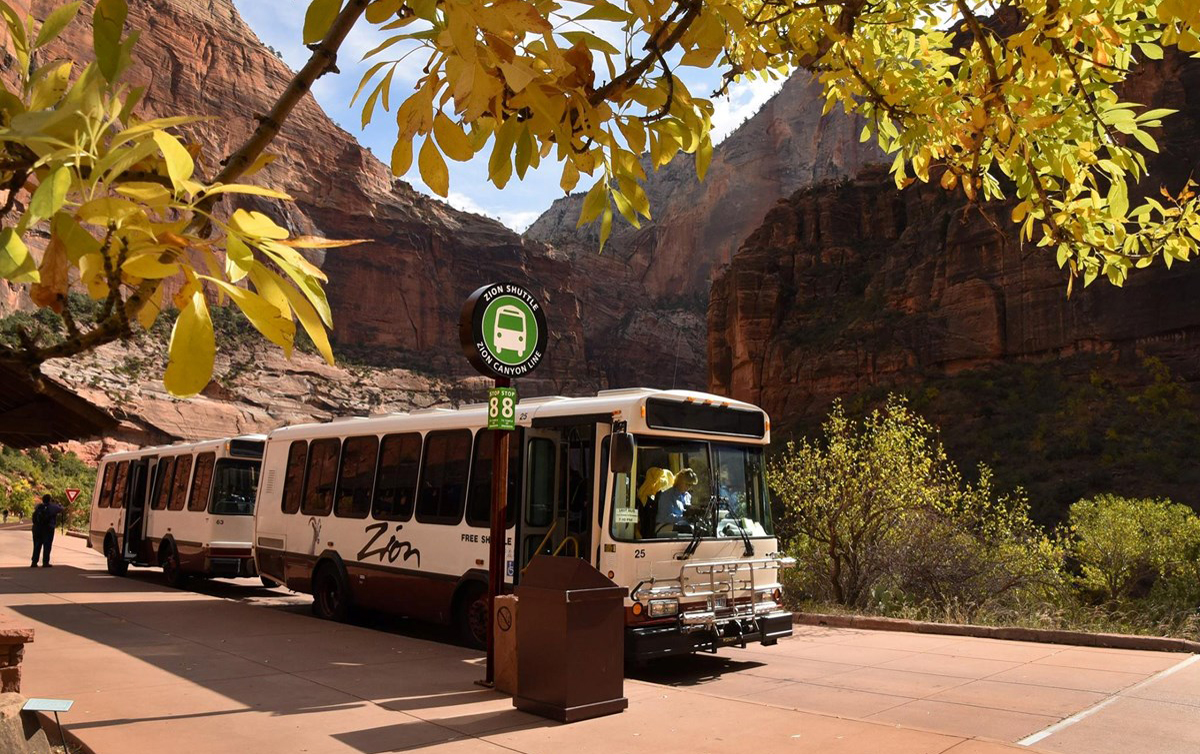 Just in time for the resumption of service from Zion National Park’s shuttle buses March 10, spring break begins for many colleges and universities.