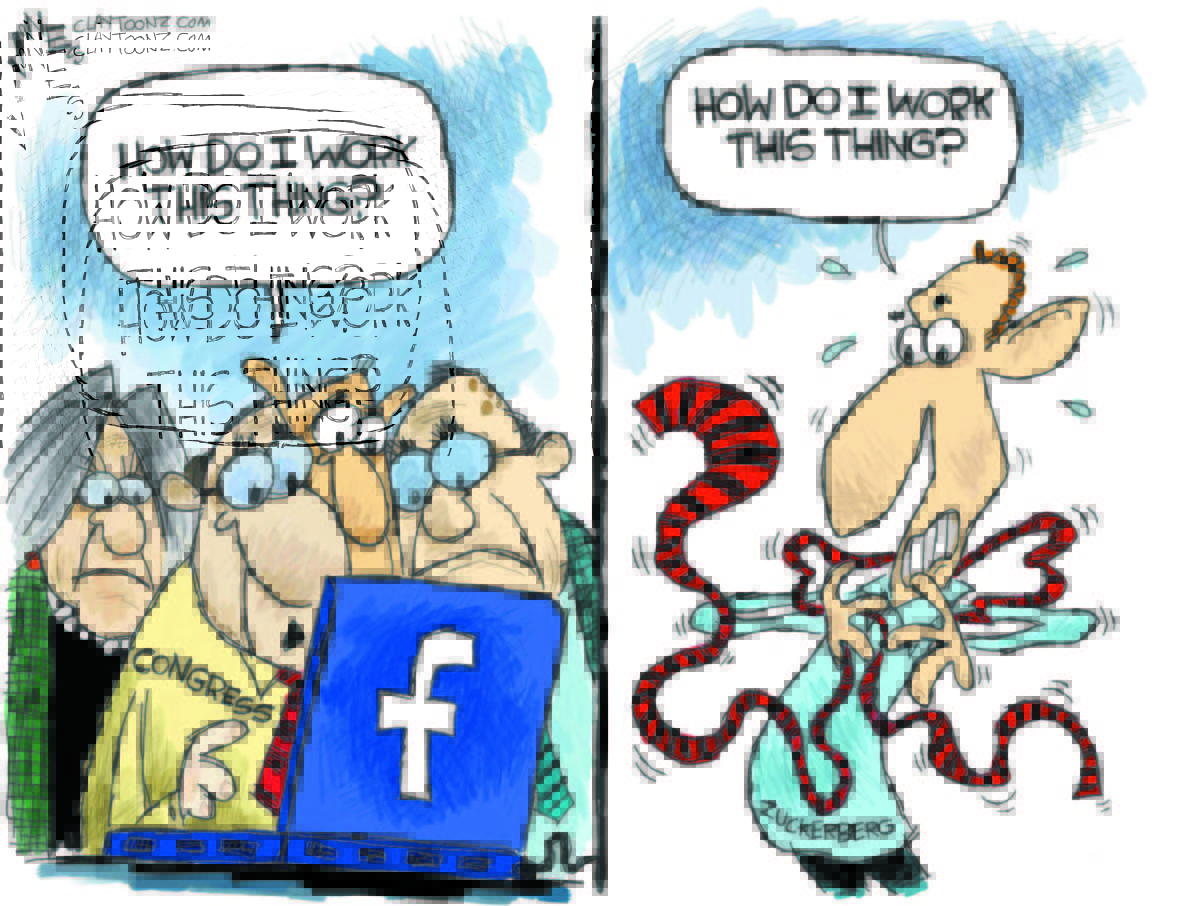 Cartoon: "Tech Trouble"