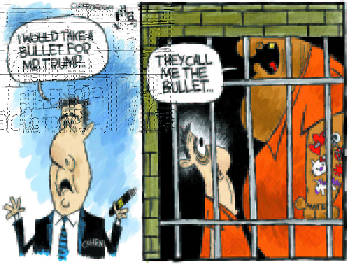 Cartoon: "Cohen Takes A Bullet"