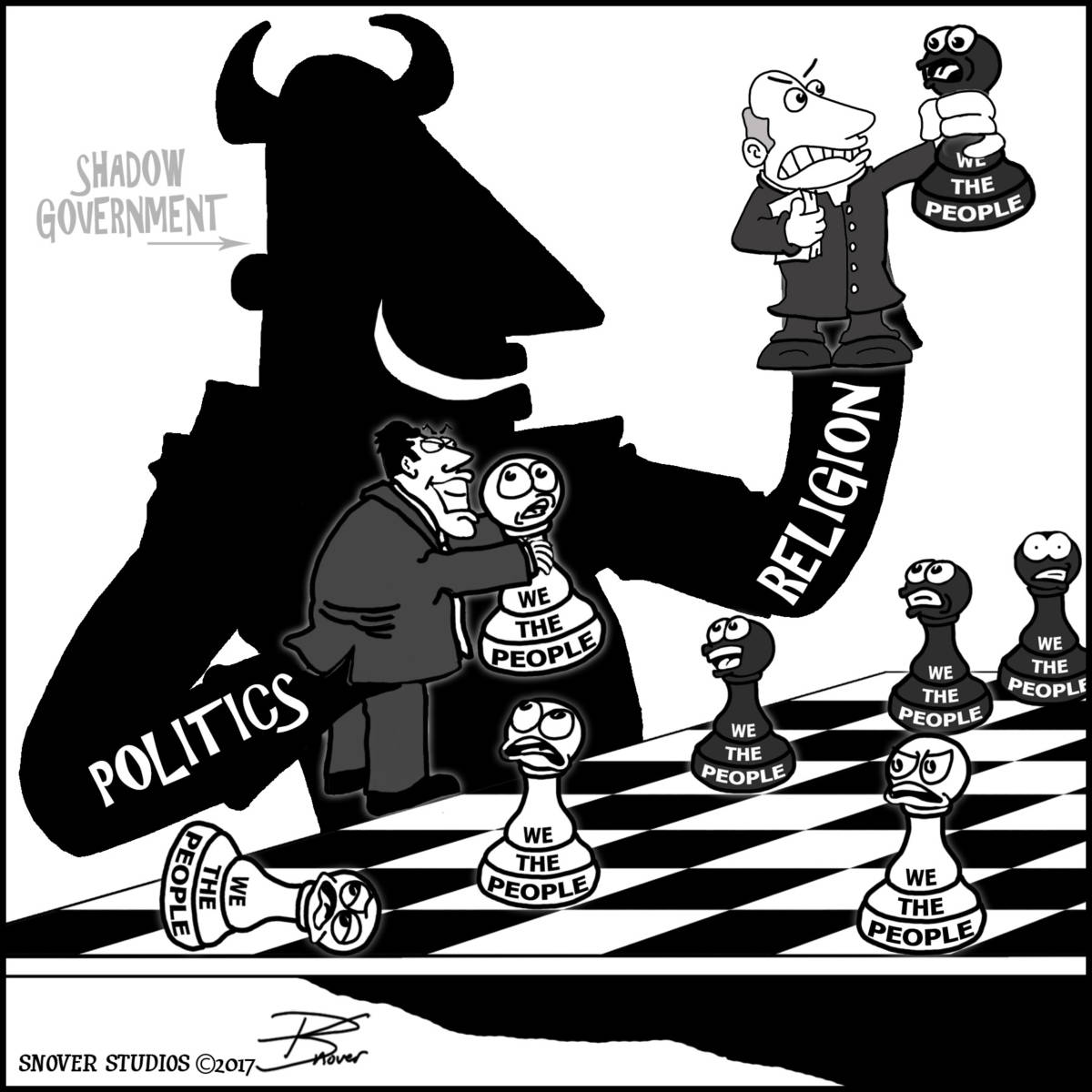 Cartoon: "Pawns in the Game" By Paul Snover, Skroder Comics