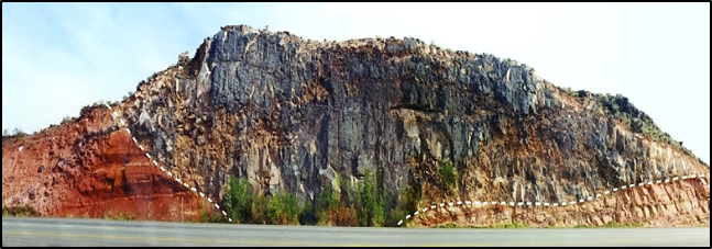 The famous inverted topography of basalt lava ridges of St. George have been given names such as Middleton Black Ridge and Old Airport Black Ridge.