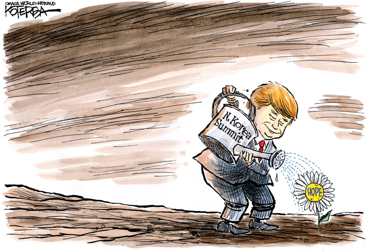 Cartoon: North Korea Summit By Jeff Koterba, courtesy of Cagle Cartoons