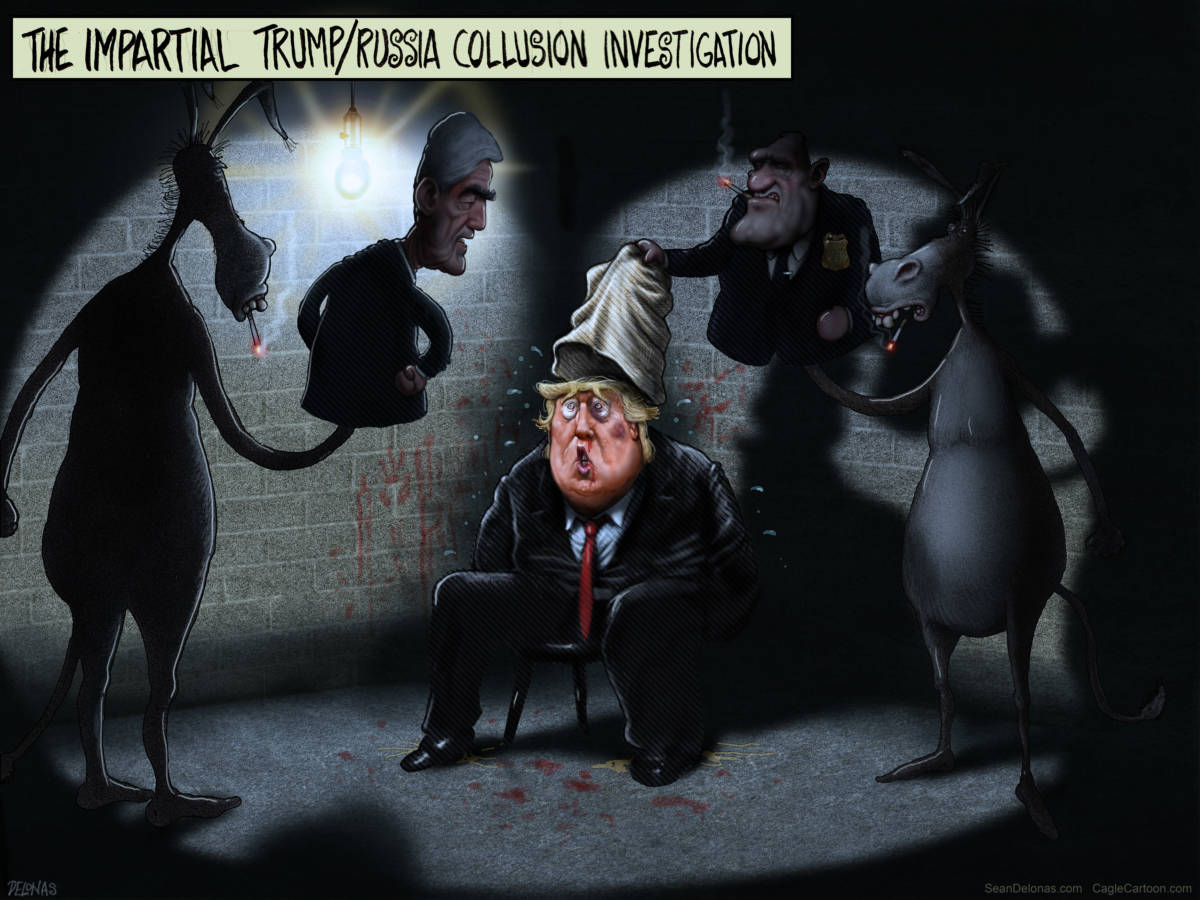 Cartoon: The Impartial Trump/Russia Collusion Investigation By Sean Delonas, courtesy of Cagle Cartoons