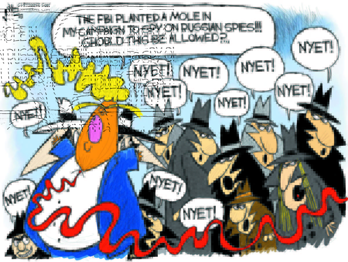 Cartoon: "Spies Like Us"