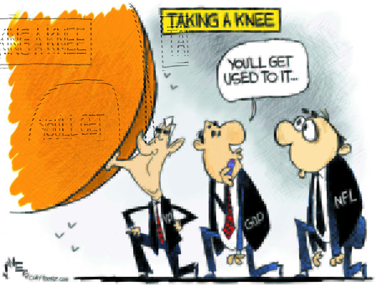 Cartoon: "Taking A Knee"