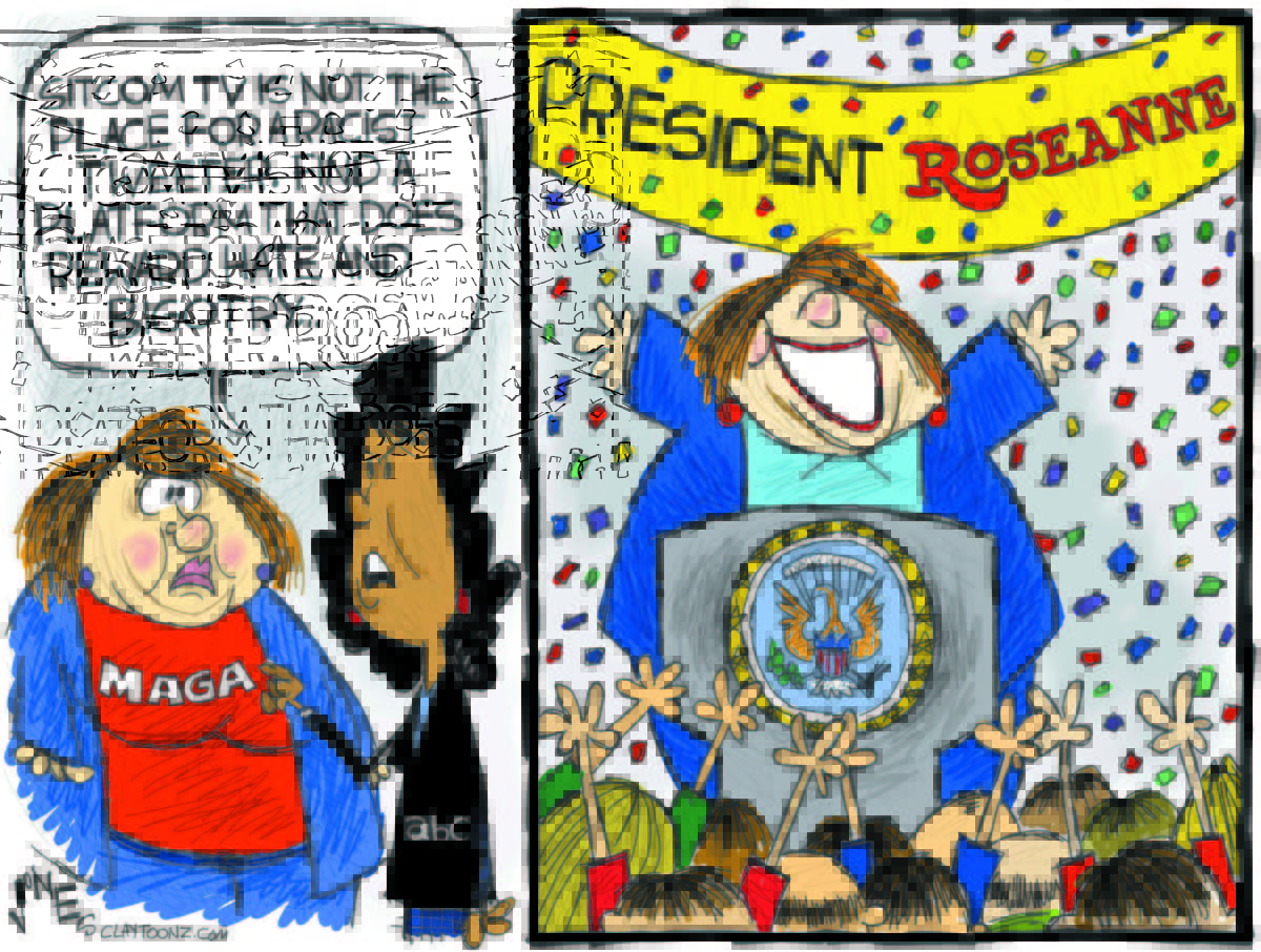 Cartoon: "Roseanne Banned"