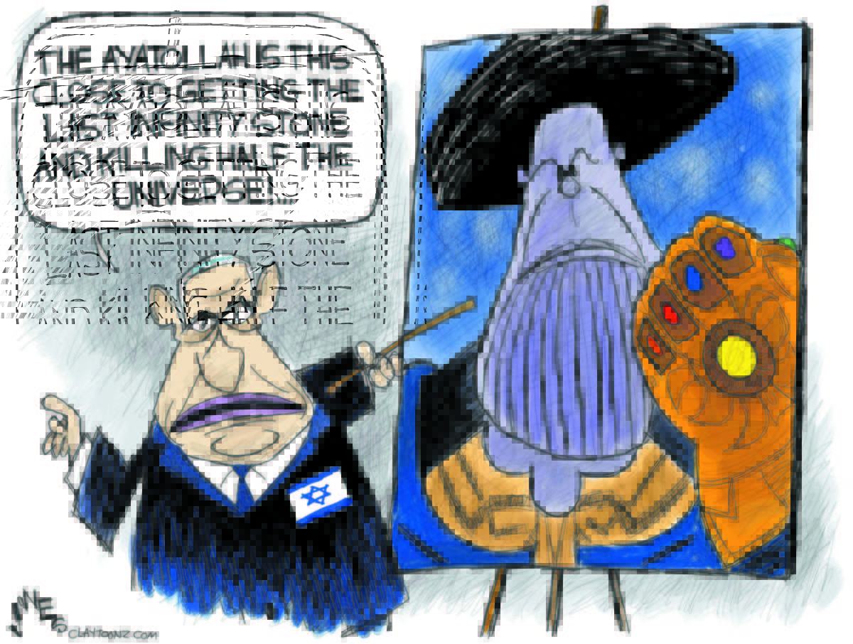 Cartoon: "Ayatollah Thanos"