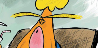 Cartoon: “Trump Sees A Bomb” Cartoon: "Trump Sees A Bomb"