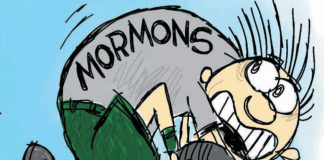 Cartoon: “Mormons Dump Scouts” Cartoon: "Mormons Dump Scouts"