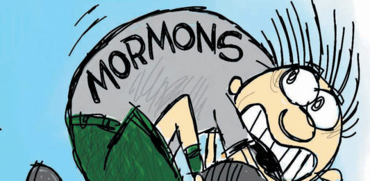 Cartoon: "Mormons Dump Scouts"