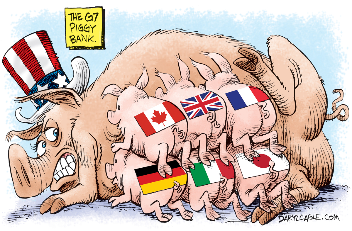 Cartoon: The G7 piggy bank by Daryl Cagle