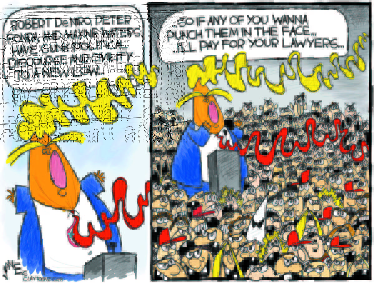 Cartoon: "Face-Punching Civility"