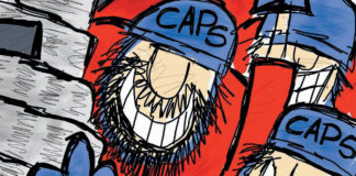 Cartoon: “CAPS CAPS CAPS” Cartoon: "CAPS CAPS CAPS"