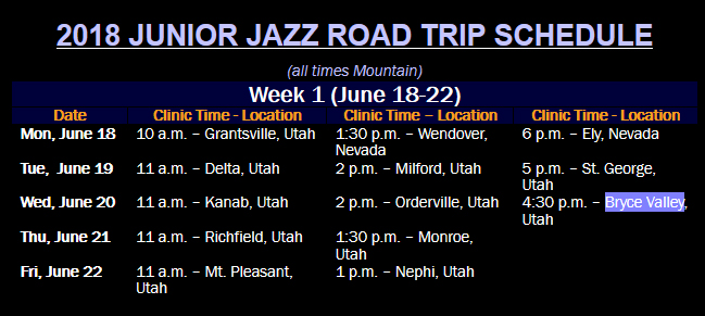 Junior Jazz visits southern Utah during 34th Summer Road Trip