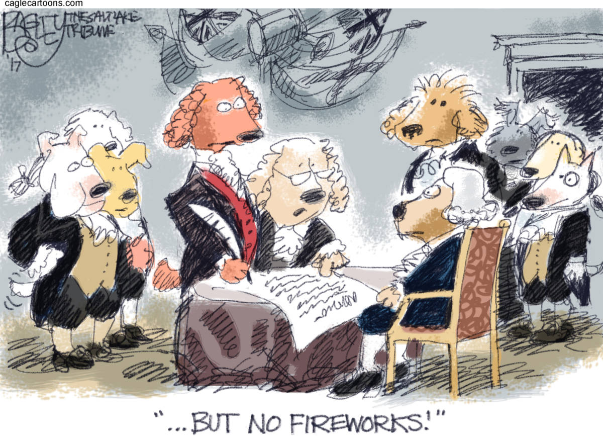 Independence Day cartoon by Pat Bagley