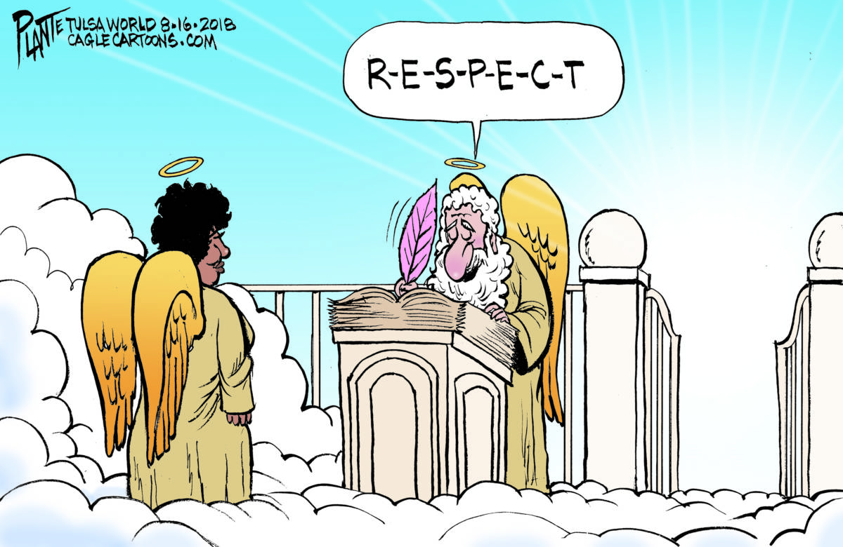 Bruce Plante Cartoon: Aretha Franklin