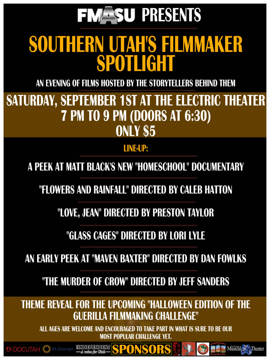 Film and Media Alliance of Southern Utah's Filmmaker Spotlight will present six short films along with the Horror-Fest theme reveal at the Electric Theater.