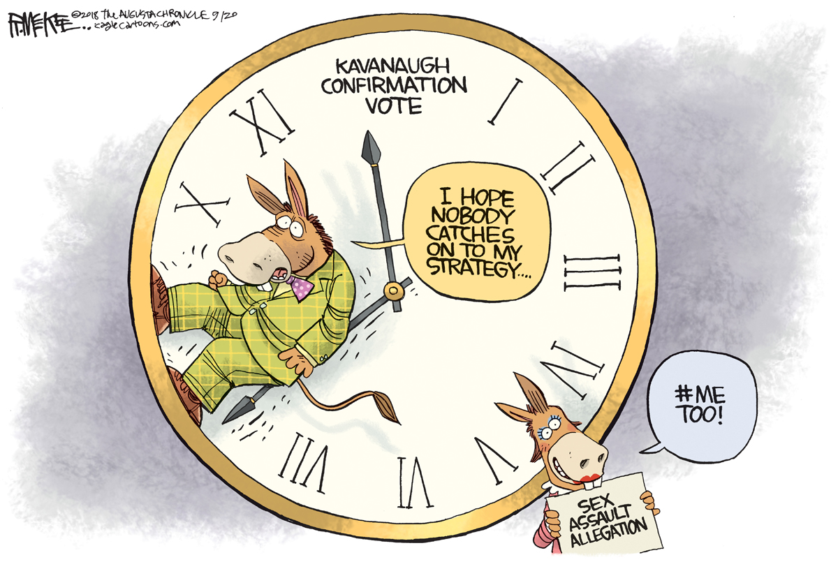 Democrat Kavanaugh Strategy by Rick McKee