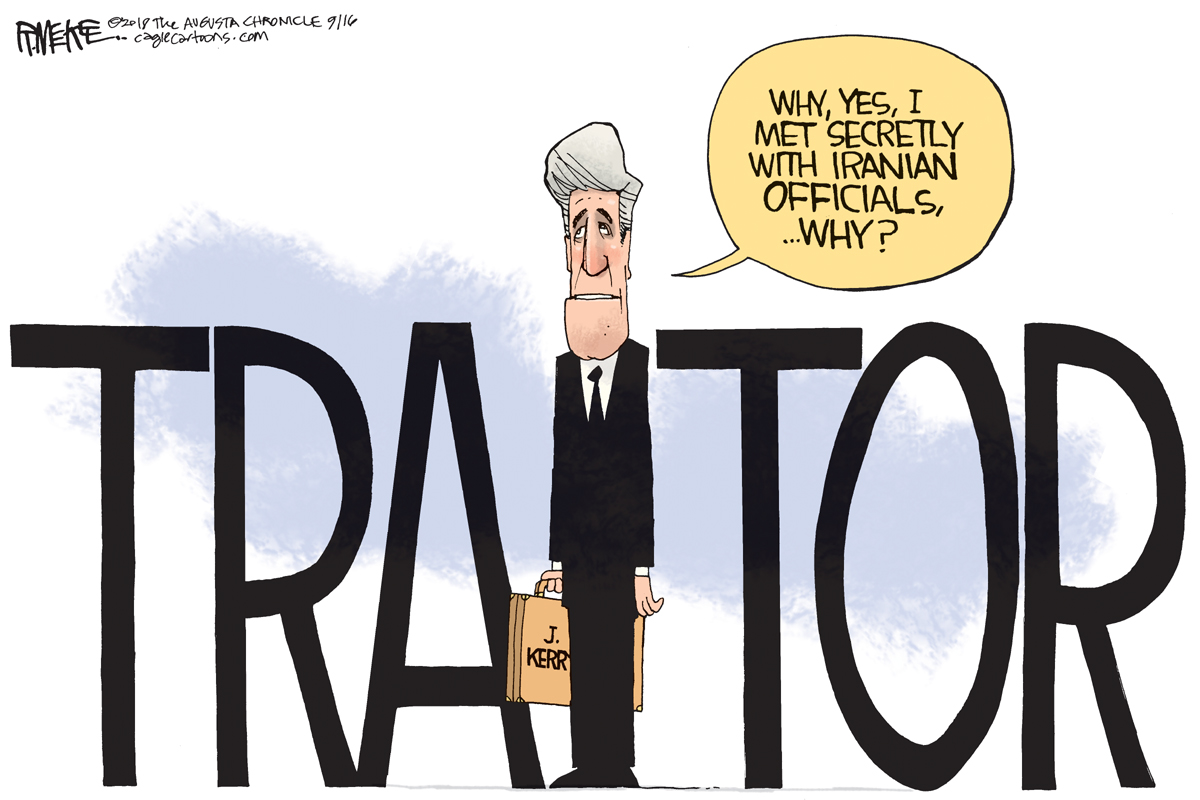 John Kerry Traitor by Rick McKee