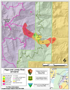The Riggs fire has caused trail closures in Dixie National Forest and Bryce Canyon National Park but is burning in a manner is beneficial to the ecosystem.