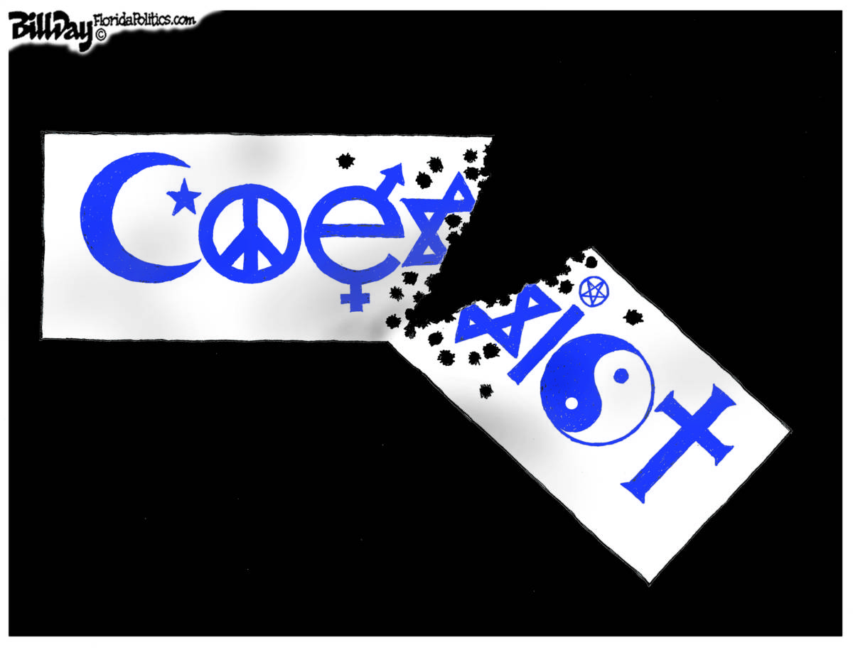 Coexist, Bill Day, southern Utah, Utah, St. george, The Independent, Coexist, Jews, Star of David, Pittsburgh, guns